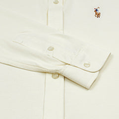 RL IMPORTED MEN'S OXFORD BUTTON CASUAL SHIRT (OFF-WHITE)