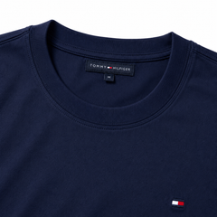 TOMMY SIGNATURE TIPPED T-SHIRT (NAVY)