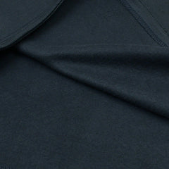 RL Imported Pique Cotton Fleece Zip-up Mockneck (Navy Blue)