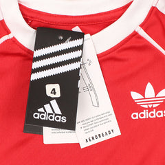 ADDAS PREMIUM KIDS PIPING DRIFIT T SHIRT (RED)