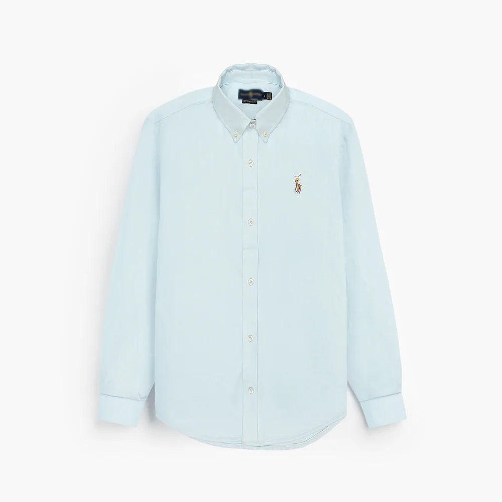 RL IMPORTED MEN'S OXFORD BUTTON CASUAL SHIRT (SKY BLUE)
