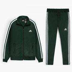 Addas Imported polyester Fleece Tracksuit (Green)