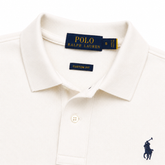 RL SMALL PONY PIQUE COTTON POLO SHIRT (OFF-WHITE)