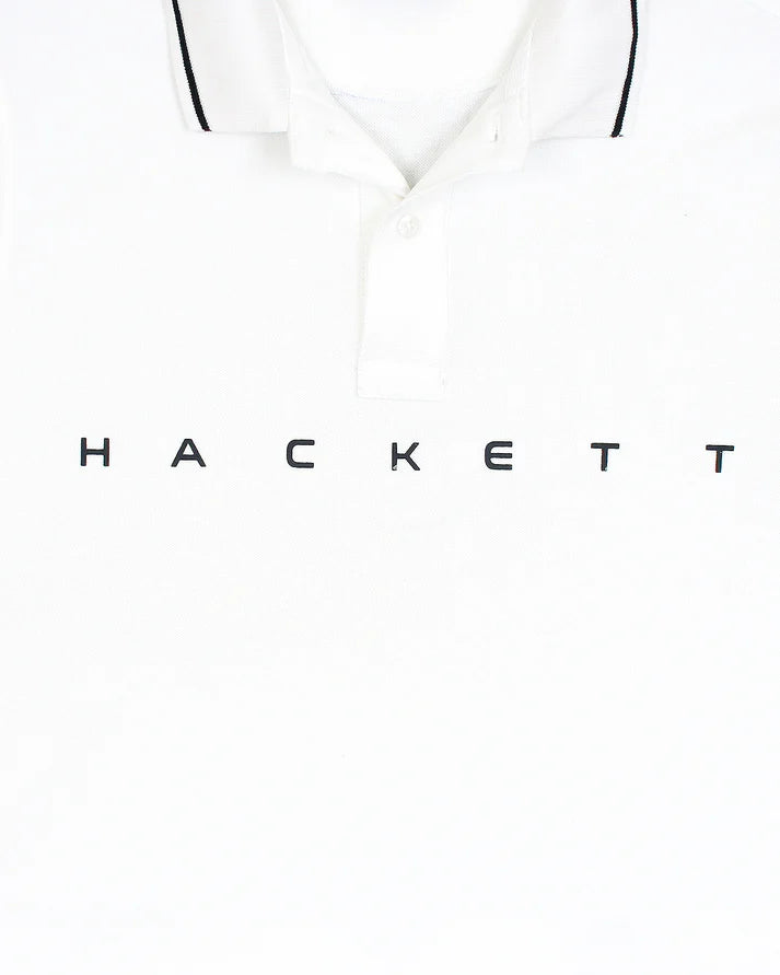 HKT IMPORTED MEN'S TIPPED POLO SHIRT (WHITE)