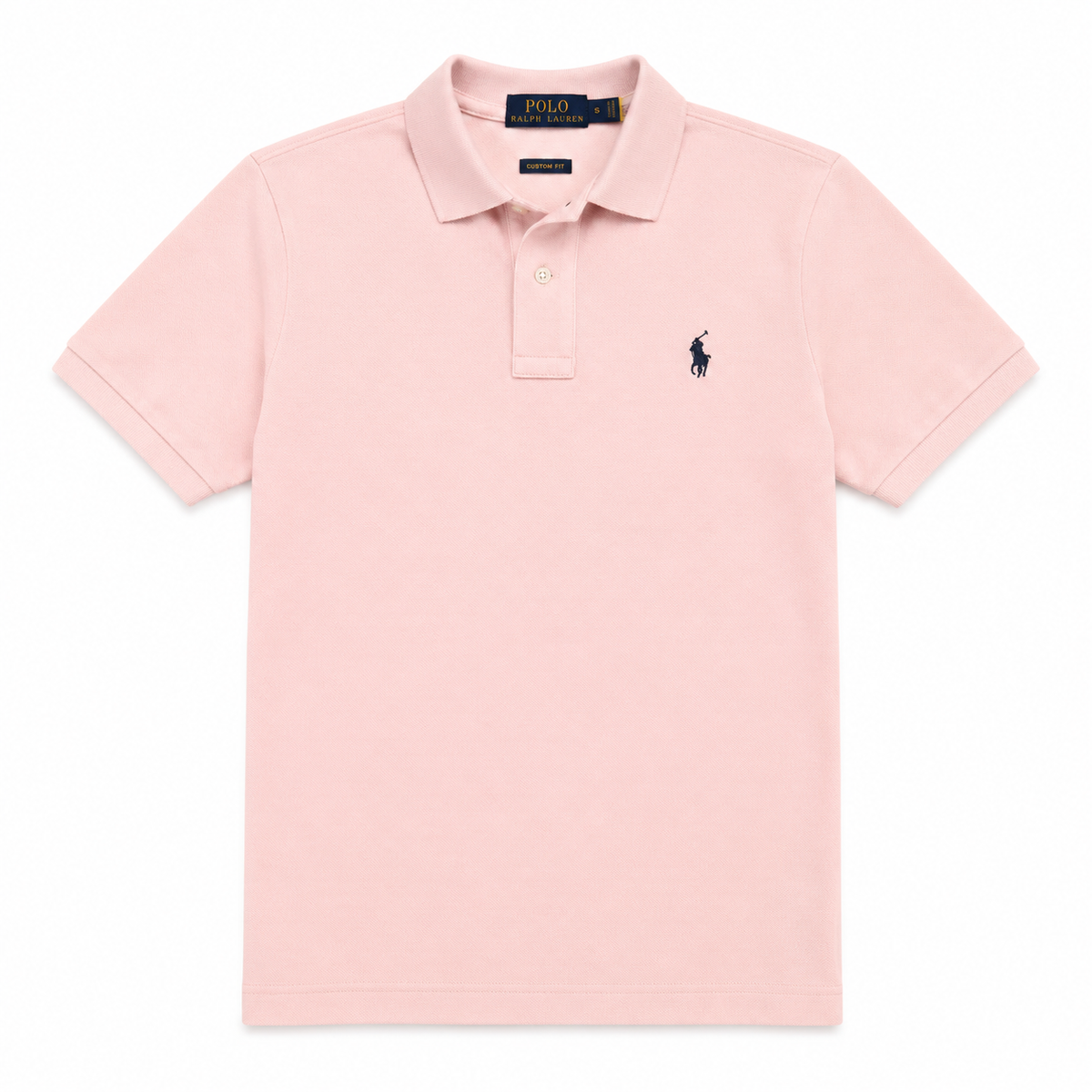 RL SMALL PONY PIQUE COTTON POLO SHIRT (POWDER PINK)