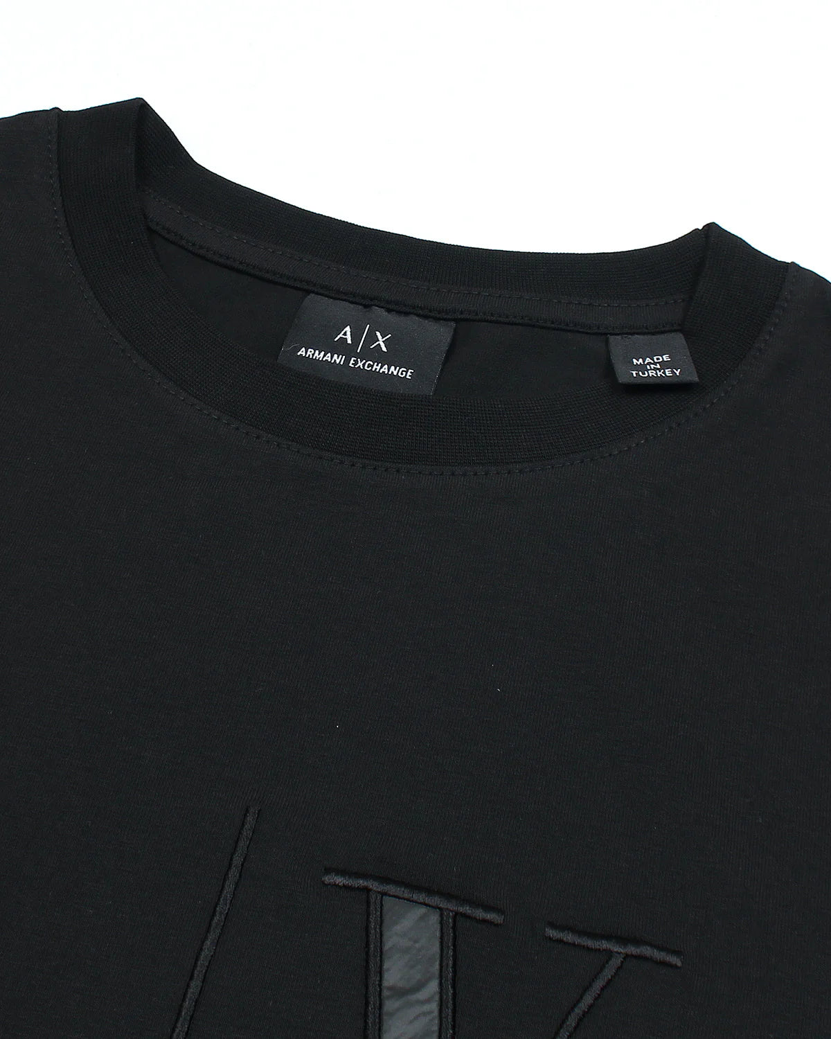 A-X IMPORTED MEN'S DESIGNER BIG LOGO T-SHIRT (BLACK)