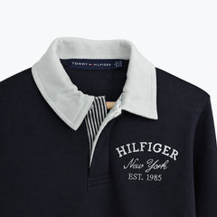 TH HILFIGER CONTRAST COLLAR SWEATSHIRT (BLACK)