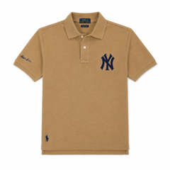 RL NY COTTON PIQUE COTTON POLO SHIRT (KHAKI)