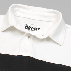 NKE PREMIUM MESH DRI-FIT PANALED POLO SHIRT (WHITE/BLACK)