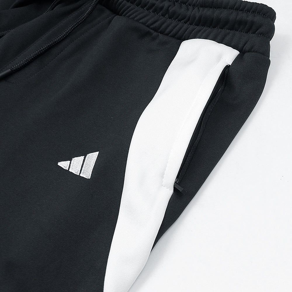 ADDAS Imported Tiro Piping Quarter Zip Tracksuit (Black)