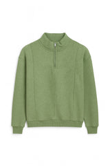 Z.A.R.A PREMIUM COTTON FLEECE FRONT PANEL TRACKSUIT (OLIVE MELANGE)