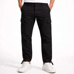 AE SIX POCKET REGULAR FIT CARGO TROUSER (BLACK)