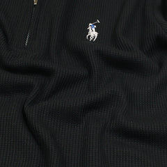 RL PREMIUM MEN'S MULTI ZIPPER POLO SHIRT (BLACK)