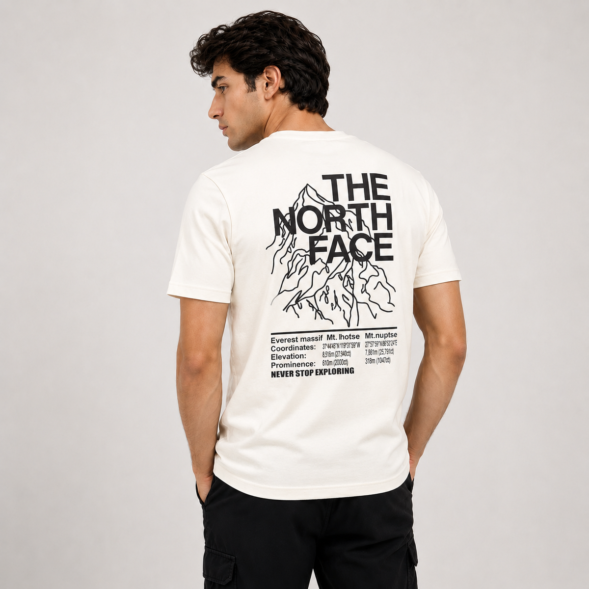 NF BACK LOGO COTTON T-SHIRT (OFF-WHITE)