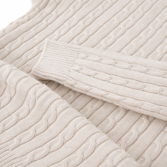 RL IMPORTED SINGLE PONY CABLE KNIT SWEATER (OFF-WHITE)