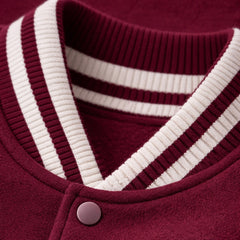 RL PREMIUM S/P COTTON FLEECE BASEBALL JACKET (MAROON)
