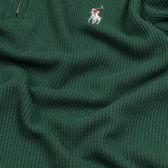 RL PREMIUM MEN'S MULTI ZIPPER POLO SHIRT (GREEN)