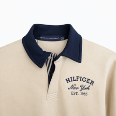 TH HILFIGER CONTRAST COLLAR SWEATSHIRT (BEIGE)