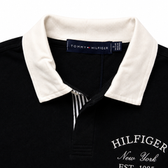TH12 HILFIGER CONTRAST COLLAR POLO SHIRT (BLACK)