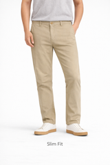 Z.A.R.A PREMIUM SLIM FIT COTTON CHINO (KHAAKI)