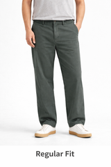 Z.A.R.A PREMIUM REGULAR FIT COTTON CHINO (GREY)
