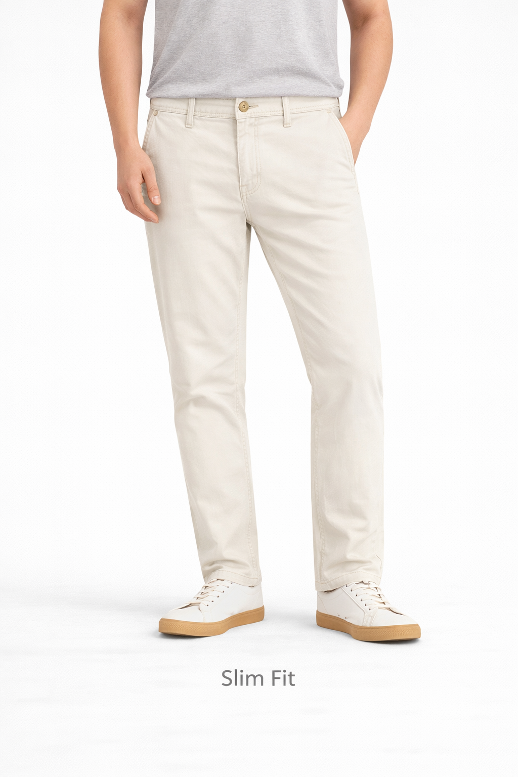 Z.A.R.A PREMIUM SLIM FIT COTTON CHINO (OFF-WHITE)