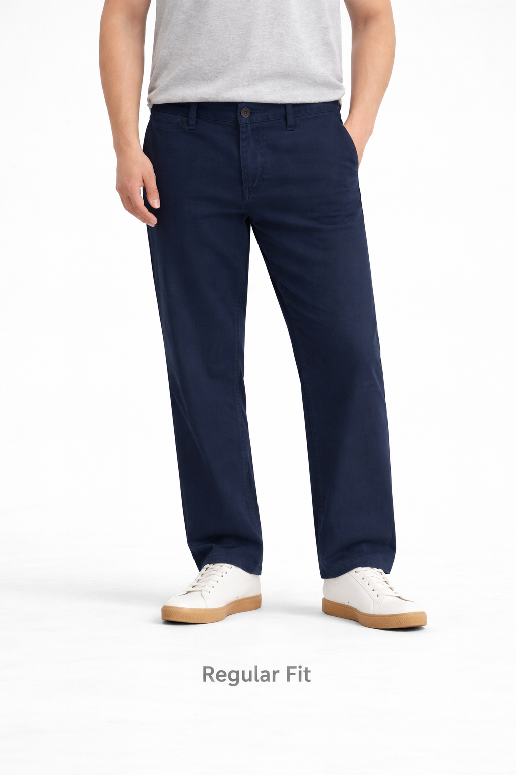 ZR12 PREMIUM REGULAR FIT COTTON CHINO (NAVY BLUE)