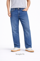 Z.A.R.A PREMIUM STRAIGHT FIT DENIM JEANS (MEDIUM BLUE)