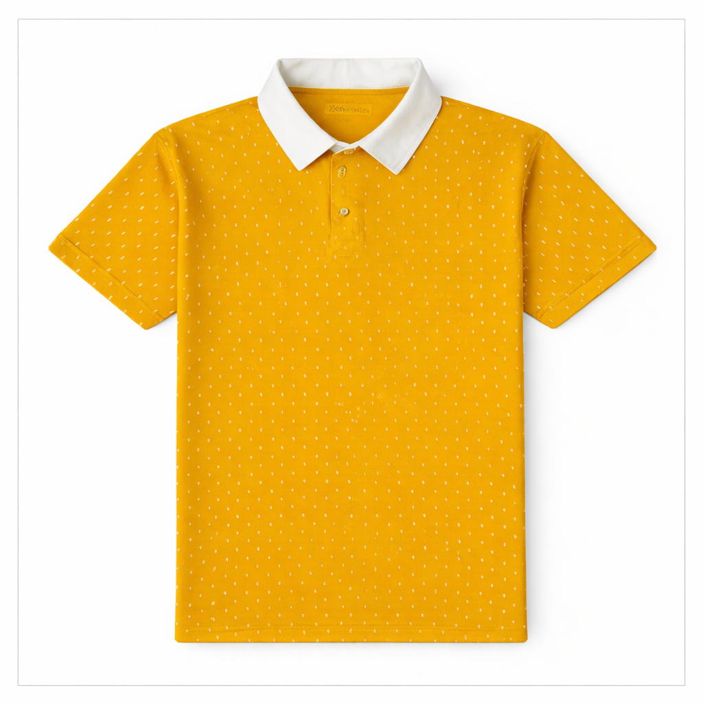 ZR Premium Men's AOP  Polo Shirt  (Yellow)