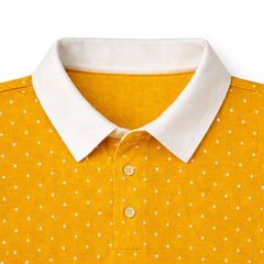 ZR Premium Men's AOP  Polo Shirt  (Yellow)