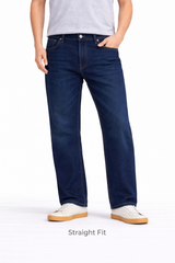 Z.A.R.A PREMIUM STRAIGHT FIT DENIM JEANS (DARK BLUE)