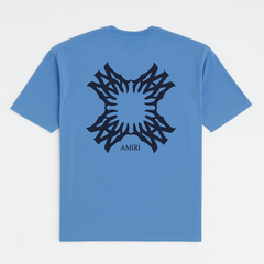 A.M.I.R.I PREMIUM DOWN SHOULDER  T-SHIRT (SKY BLUE)
