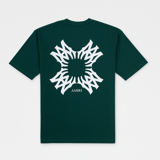 A.M.I.R.I PREMIUM DOWN SHOULDER  T-SHIRT (GREEN)