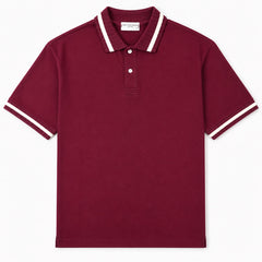 CE HERITAGE PIQUE COTTON POLO SHIRT (MAROON)