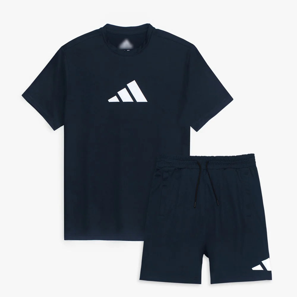 AD12 Premium Lycra Dri-fit Twin Set (NAVY)