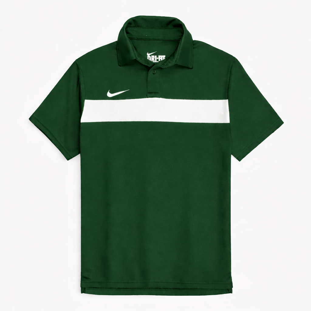 NKE PREMIUM MESH DRI-FIT PANALED POLO SHIRT (GREEN)