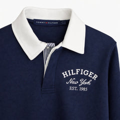 TH HILFIGER CONTRAST COLLAR SWEATSHIRT (NAVY BLUE)