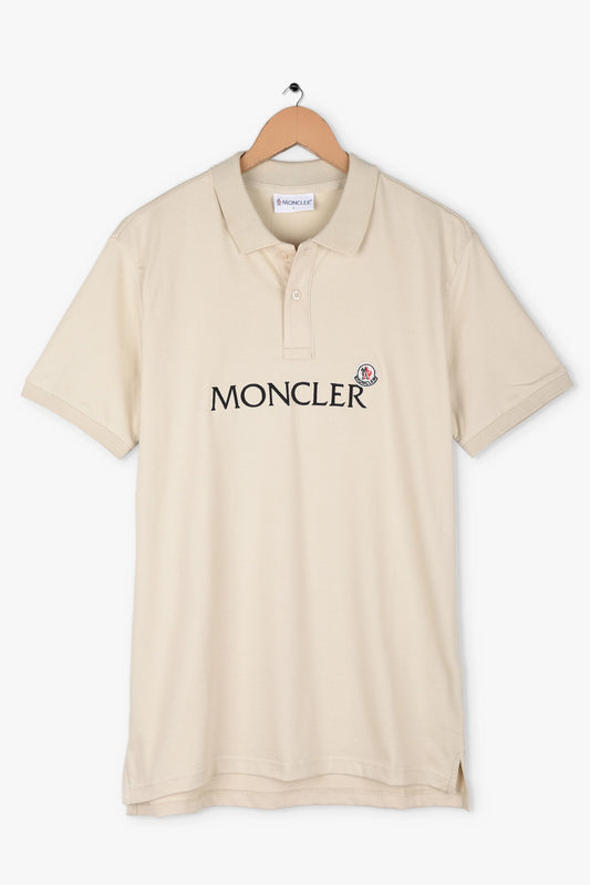 MNCLR Imported Embroidered Logo Polo Shirt (Stone)