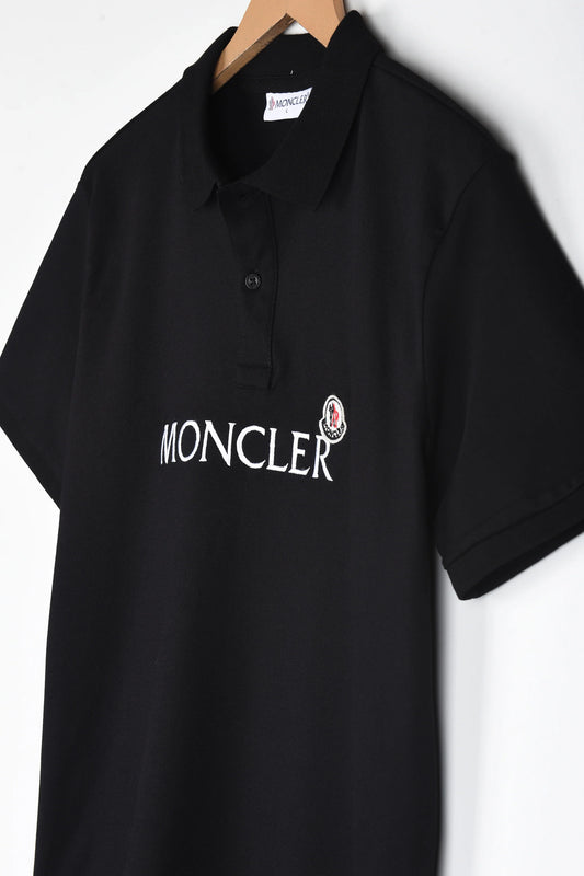 MNCLR Imported Embroidered Logo Polo Shirt (Black)