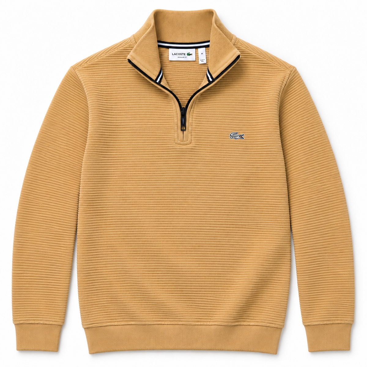 LCST12 IMPORTED OTTOMAN MOCKNECK ZIP-UP (MUSTARD)