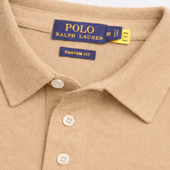 RL BASIC FRONT POCKET PIQUE COTTON POLO SHIRT (KHAKI)
