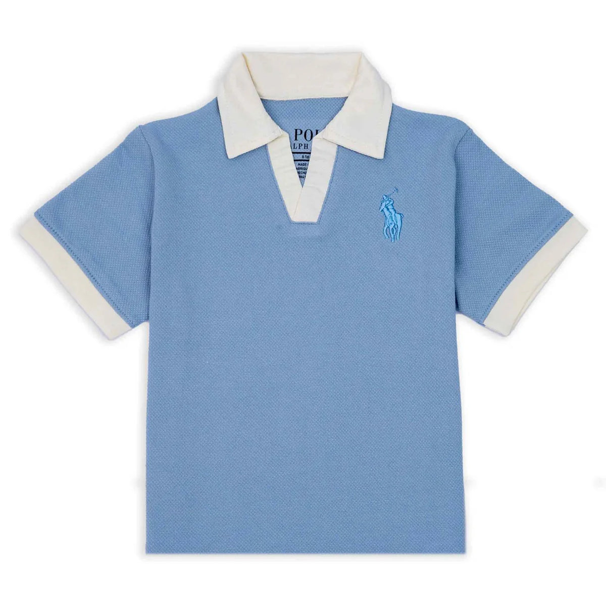 RL PREMIUM KIDS V NECK POLO SHIRT (SKY)