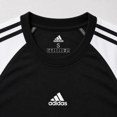 ADDAS MESH SHOULDER DRI FIT T-SHIRT (BLACK)