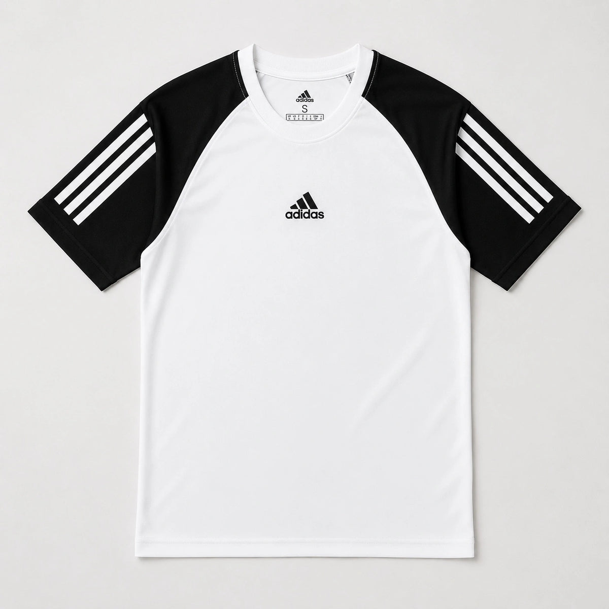 ADDAS MESH SHOULDER DRI FIT T-SHIRT (WHITE)