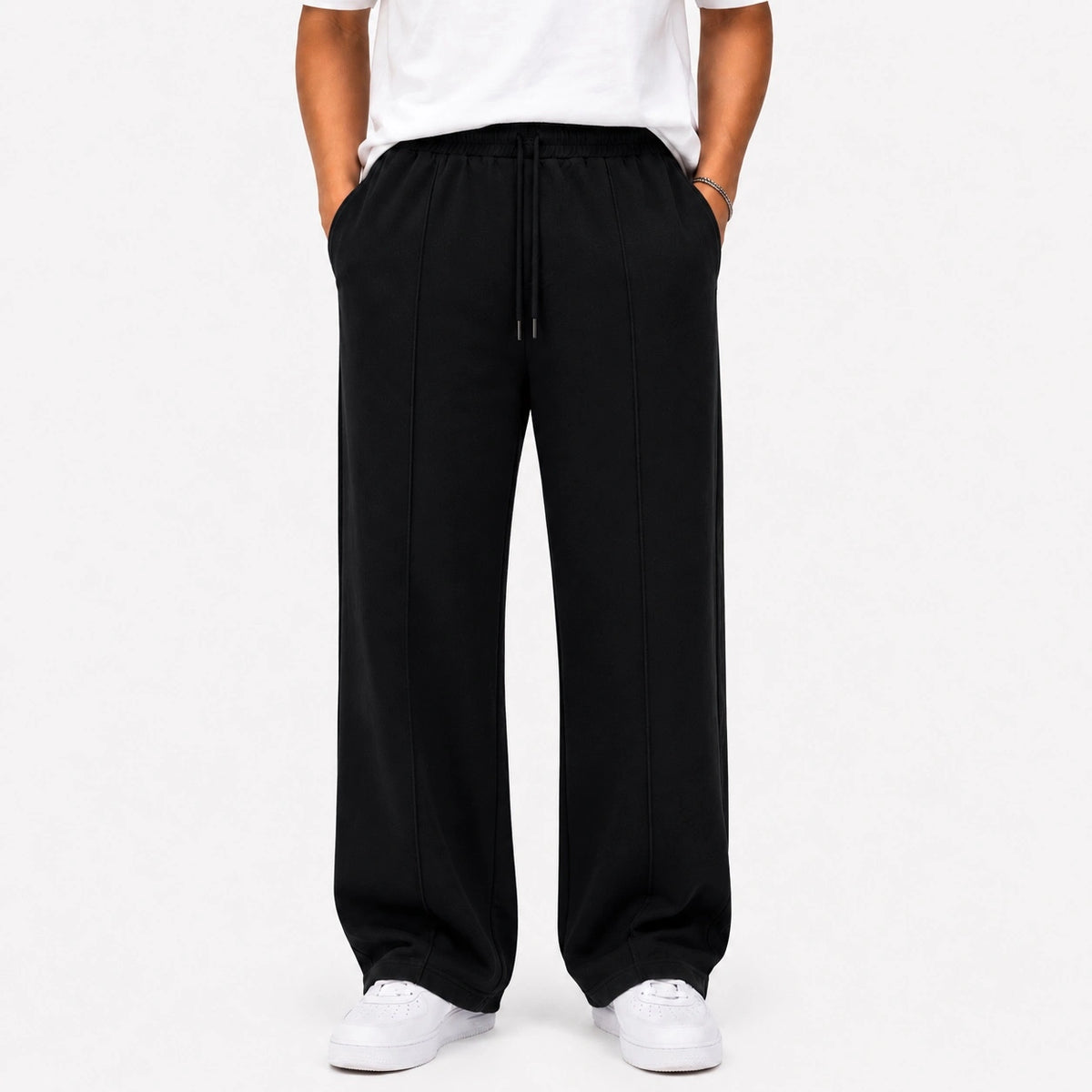 COTTON EAGLE RELAXED FIT UNISEX TROUSER (MIDNIGHT BLACK)