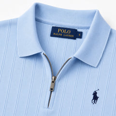 RL DROP NEEDLE POLO SHIRT (SKY)