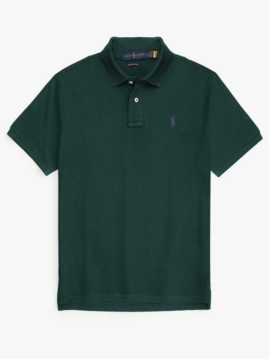 RL Premium Small Pony Pique Cotton Polo Shirt (Green)