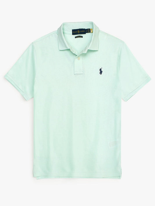 RL Premium Small Pony Pique Cotton Polo Shirt (SEA-GREEN)
