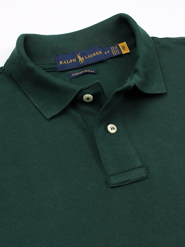 RL Premium Small Pony Pique Cotton Polo Shirt (Green)
