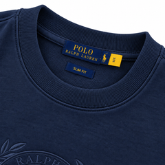 RL12 S/EPLQ COTTON FLEECE SWEATSHIRT (NAVY BLUE)